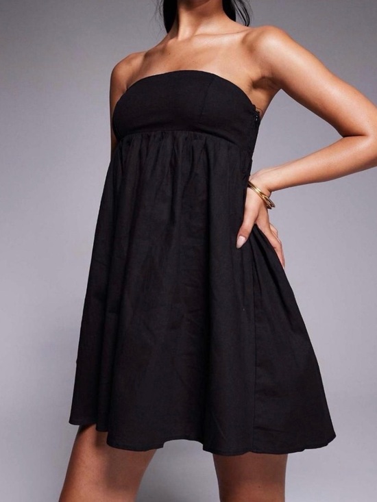 Princess Polly Dresses & Skirts - ❇️NWT❇️ Princess Polly Strapless Black 95% Cotton Blend Dress.